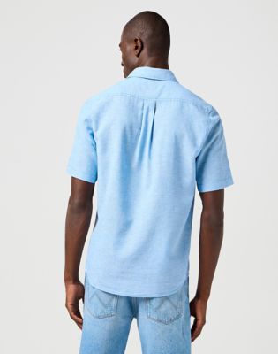 Skjorte Wrangler Wrangler One Pocket Short Sleeve Shirt Blå | 112362731:XXL, 0