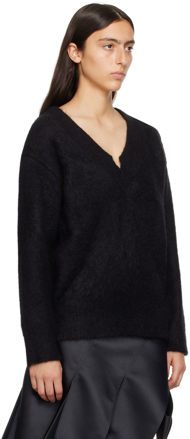 Sweater We11done We11done V-Neck Knit Sweater Sort | WD-KT3-23-658-W-BK, 1
