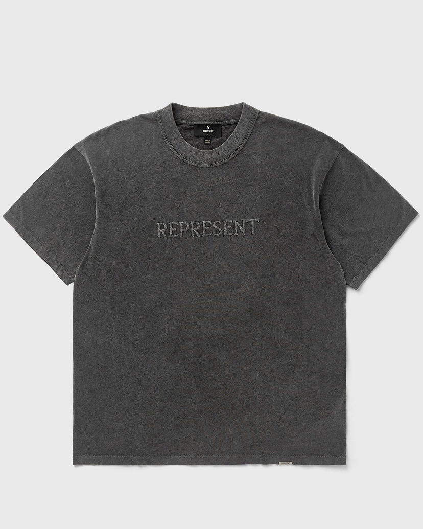 T-shirt Represent Clo Serif Logo Embroidered T-Shirt Sort | MLM100234-47