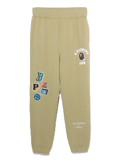 Joggingbukser BAPE Multi Fonts Sweatpants Beige | 1I30-152-001