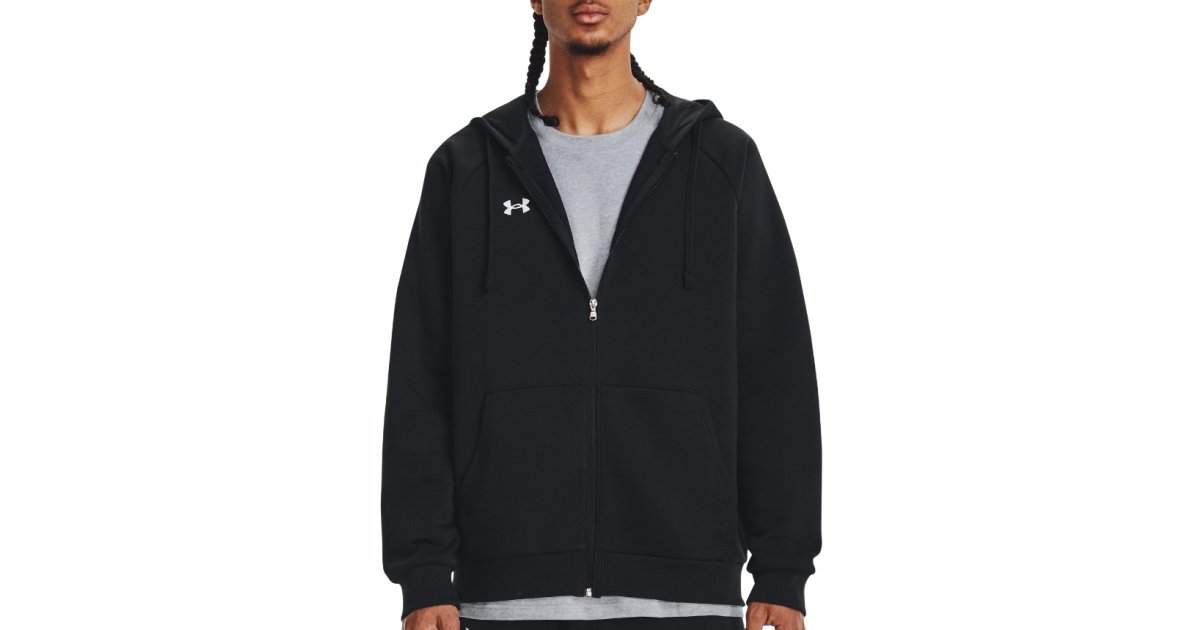 Sweatshirt Under Armour Rival Fleece FZ Sort | 1379767-001, 1