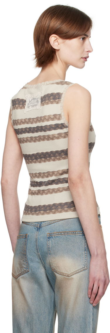 Tanktop Andersson Bell Andersson Bell Hair Braid Striped Tank Top Beige | atb1263w, 2