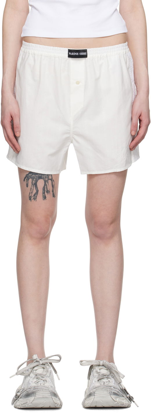 Shorts Marine Serre Patch Shorts Hvid | USH002