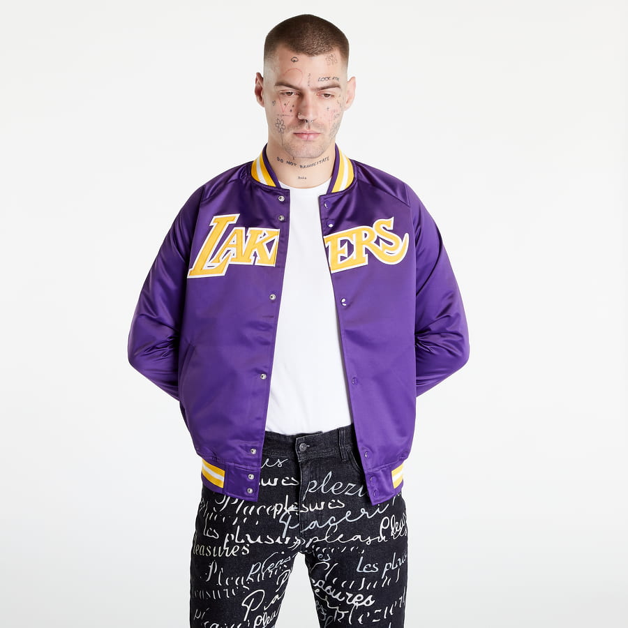 Bomberjakke Mitchell & Ness NBA Lightweight Satin Jacket Lakers Lilla | STJKMG18013-LAL.PURP, 0