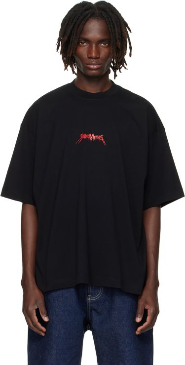 T-shirt VETEMENTS Vetements Metal Logo Regular Fit T-Shirt Sort | UH76TR600B, 0