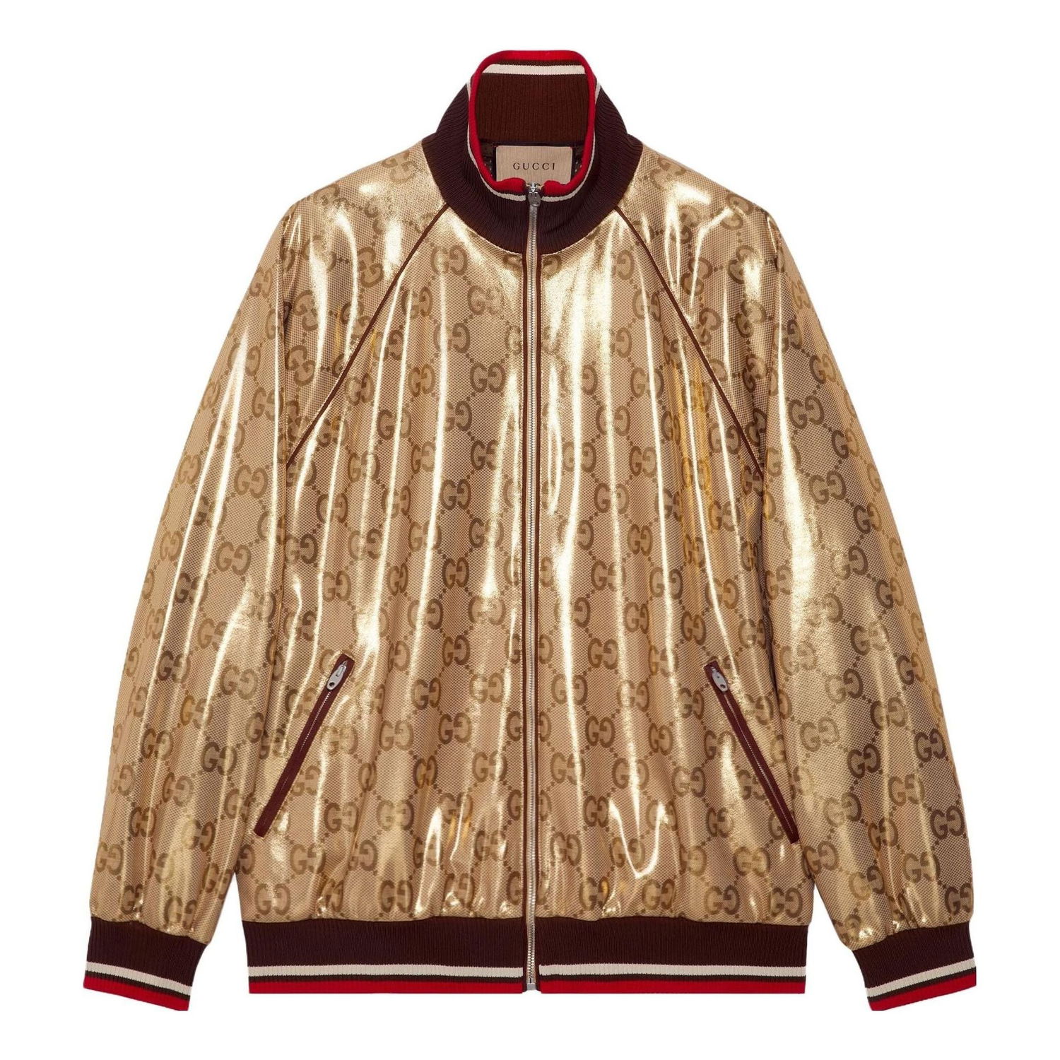 Bomberjakke Gucci Technical Jersey Zip Jacket Beige | 737363-XJFFG-2486, 0