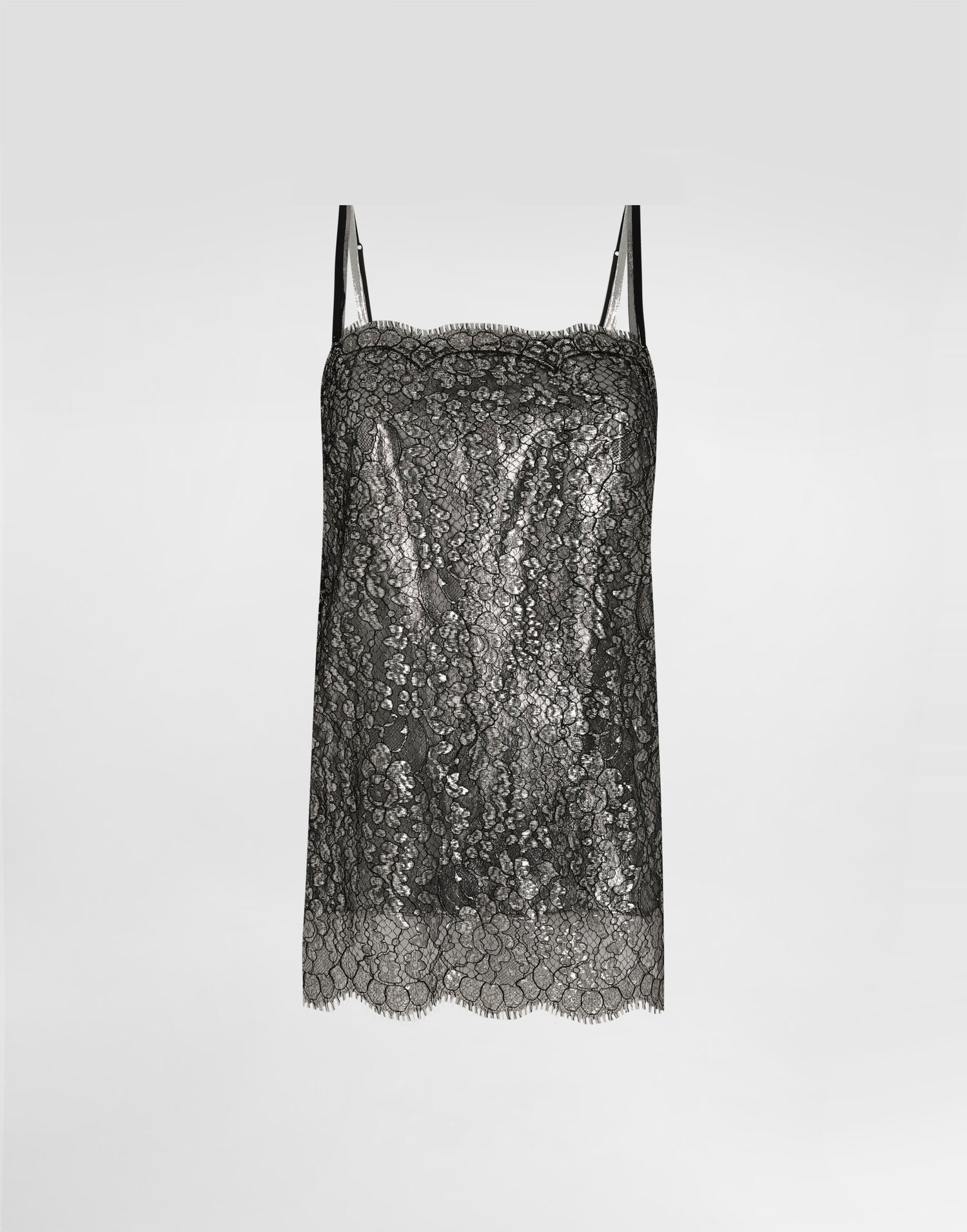 Tanktop Dolce & Gabbana Lamé Lace Top Metalisk | F7BJ1TILMCFS0998, 0