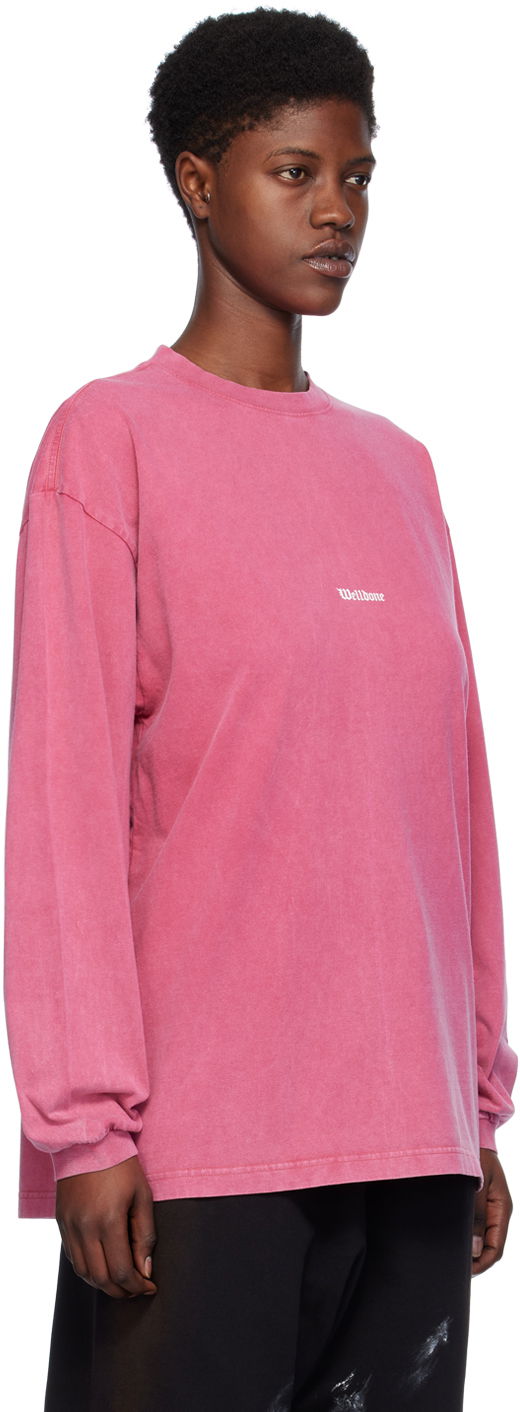 T-shirt We11done We11done Vintage Long Sleeve T-Shirt Lyserød | WD-TT0-24-722-U-PK, 1