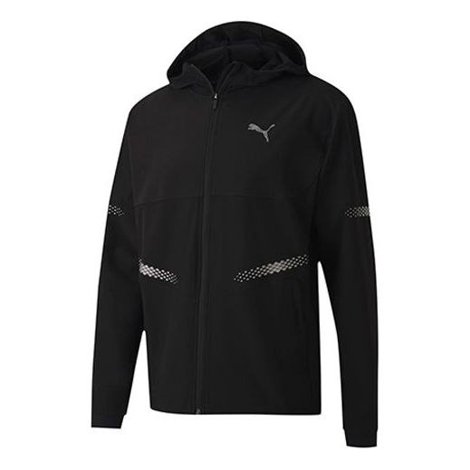 Vindjakke Puma Runner ID Hooded Jacket Sort | 519382-01
