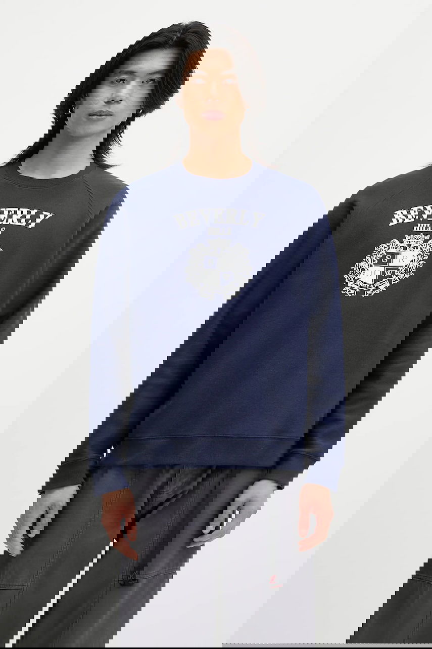 Sweatshirt Sporty & Rich Sporty & Rich BH Crest Sweatshirt Mørkeblå | ST082626256BL106, 0