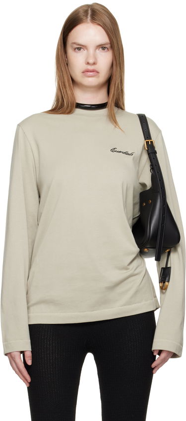 T-shirt Fear of God ESSENTIALS Classic Fit Long Sleeve T-shirt Beige | 125SP255886FW, 0