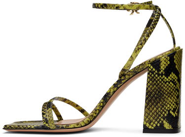 Tilbehør Gianvito Rossi Gianvito Rossi Snakeskin Heeled Sandals Grøn | G32336.95RIC.BON, 2