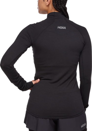 Sweatshirt Hoka One One Hoka BaseZip Long Sleeve Sort | 1156112-blk, 1