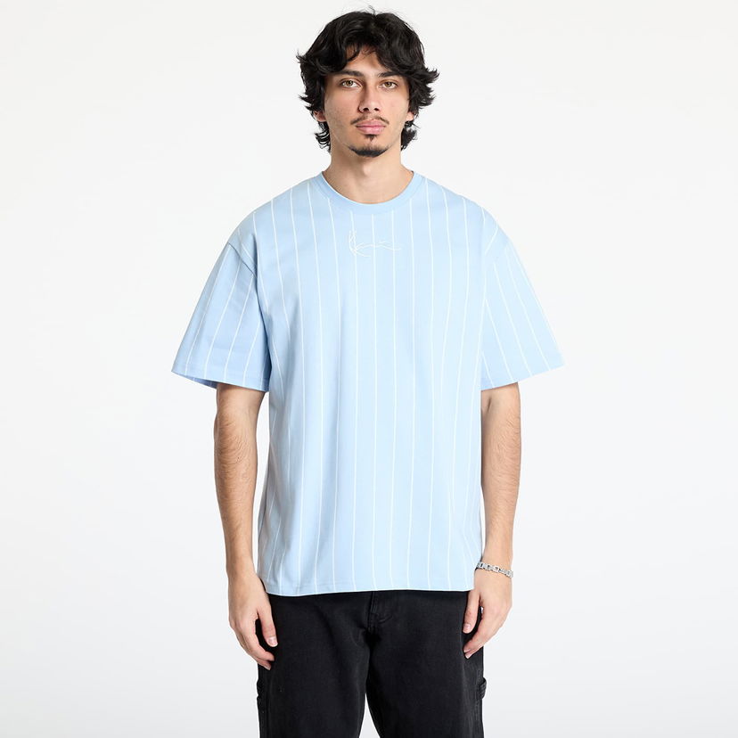 T-shirt Karl Kani Karl Kani Small Signature Pinstripe Tee Blå | 60300339