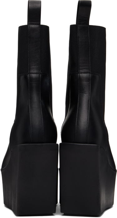 Tøj Rick Owens Rick Owens Hollywood Sliver Platform Beatle Boots Sort | RP01E7851 LOO, 1