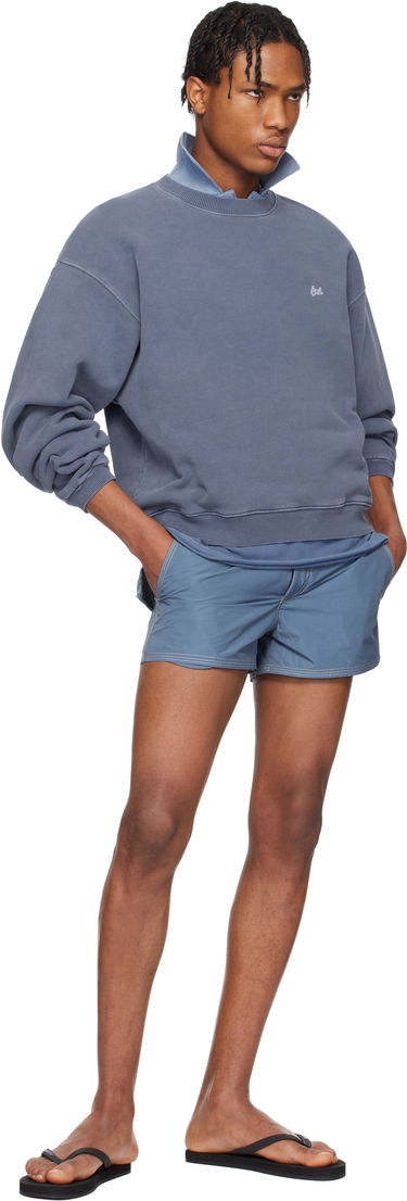 Sweater ERL ERL Crewneck Sweatshirt Blå | ERL10T027, 3
