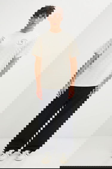 T-shirt Sporty & Rich Cotton T-shirt Kennedy Crest Beige | TO04360666CR01, 8