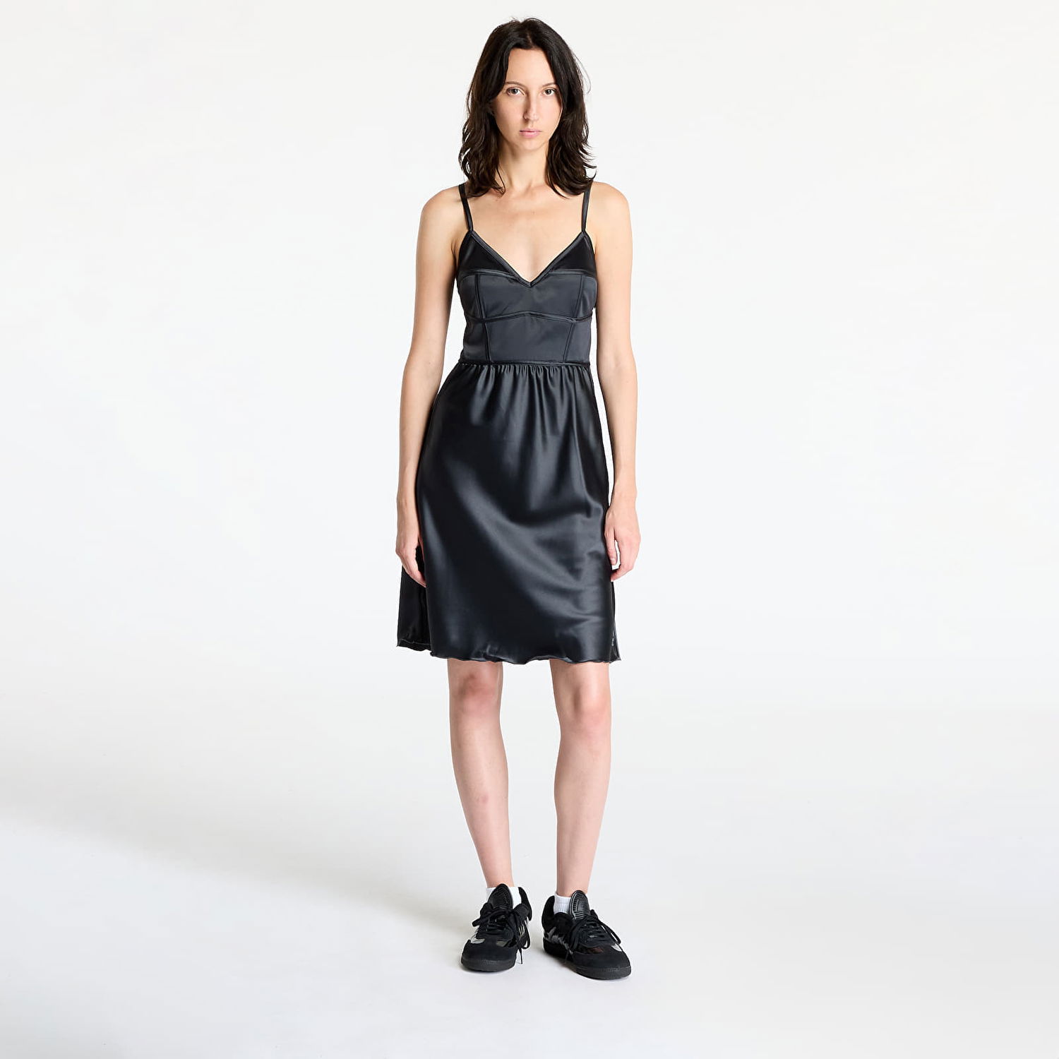 Kjole adidas Originals Satin Dress Carbon Sort | JN3015, 0