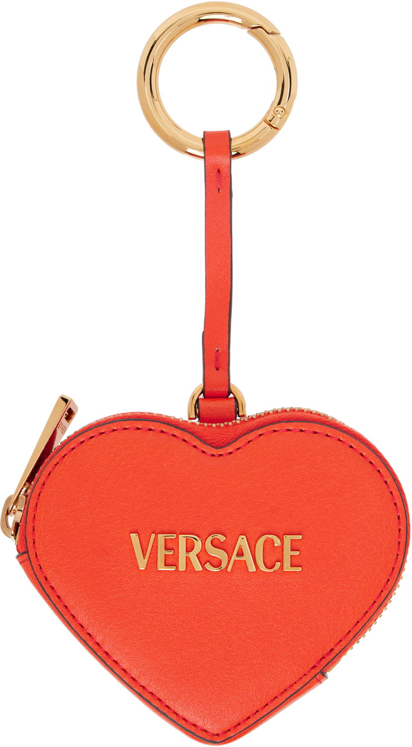 Nøgleringe Versace Versace Heart Tag Coin Pouch Rød | 1019350_1A13171_1RC1V