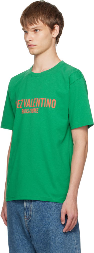 T-shirt Valentino Valentino 'Chez Valentino' Print T-Shirt Grøn | 7V3MG16PAPG, 3