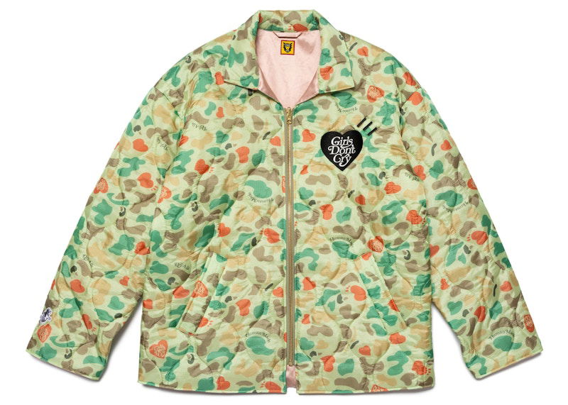 Bomberjakke Human Made Girls Don't Cry Heart Camo Print Jacket Grøn | XX25JK004
