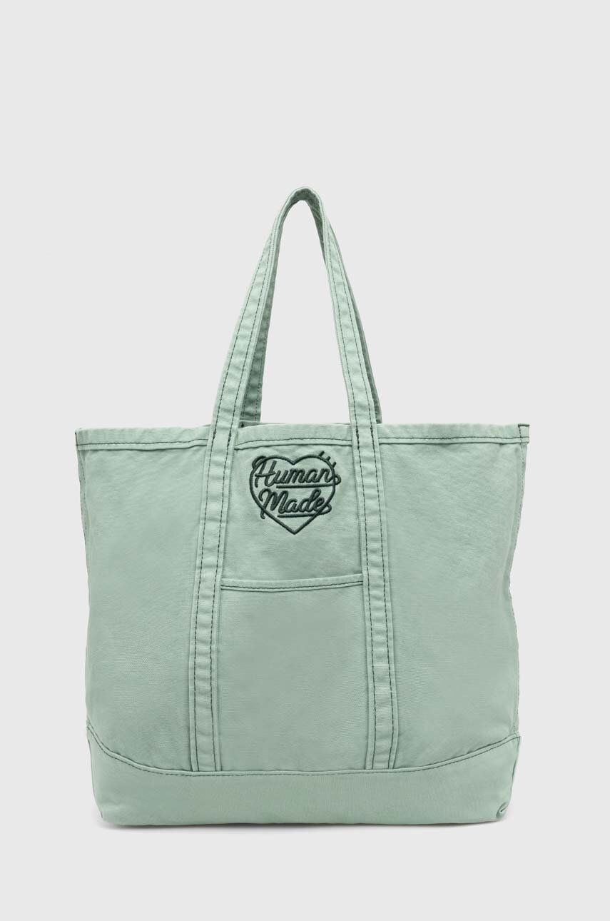 Mulepose Human Made Garment Dyed Tote Bag Grøn | HM27GD037, 0