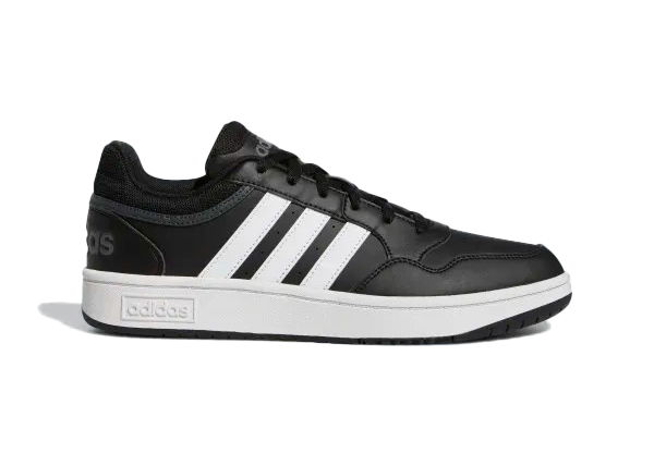 Sneakers og sko adidas Performance adidas Hoops 3.0 Low Black White Stripes Sort | GY5432, 0