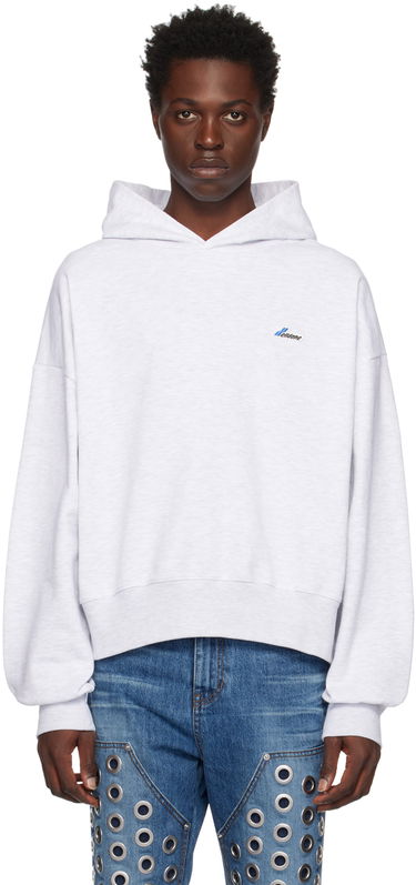Sweatshirt We11done Embroidered Hoodie Grå | WD-TH3-22-714-U-GY, 0