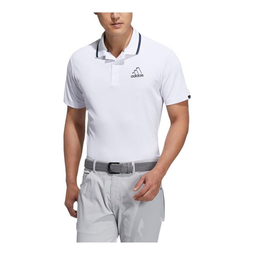 Polo skjorte adidas Originals Solid Logo Polo Shirt Hvid | HA1324