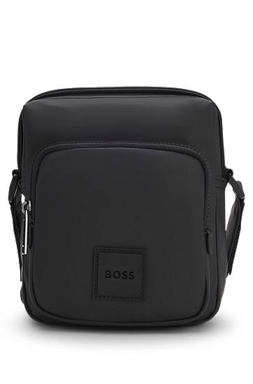 Skuldertaske BOSS Coated Fabric Reporter Bag with Logo Patch Sort | 50548183, 0