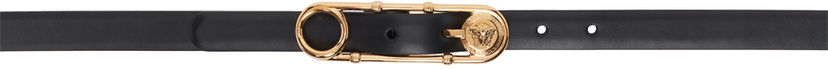 Bælter Versace Versace Safety Pin Leather Belt Sort | 1004792_DV3T_1B00V