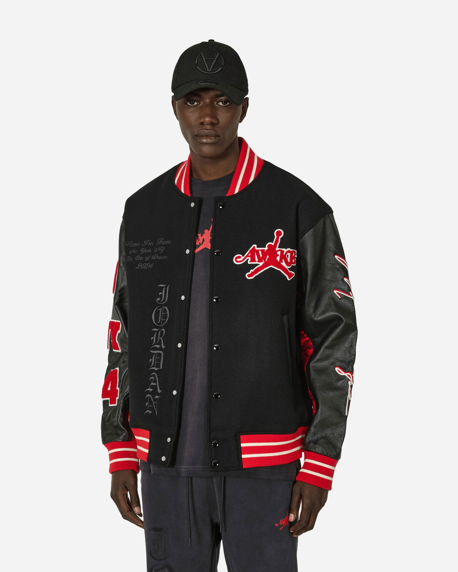 Jakke Jordan AWAKE x VARSITY JACKET Sort | FQ5439-657, 1