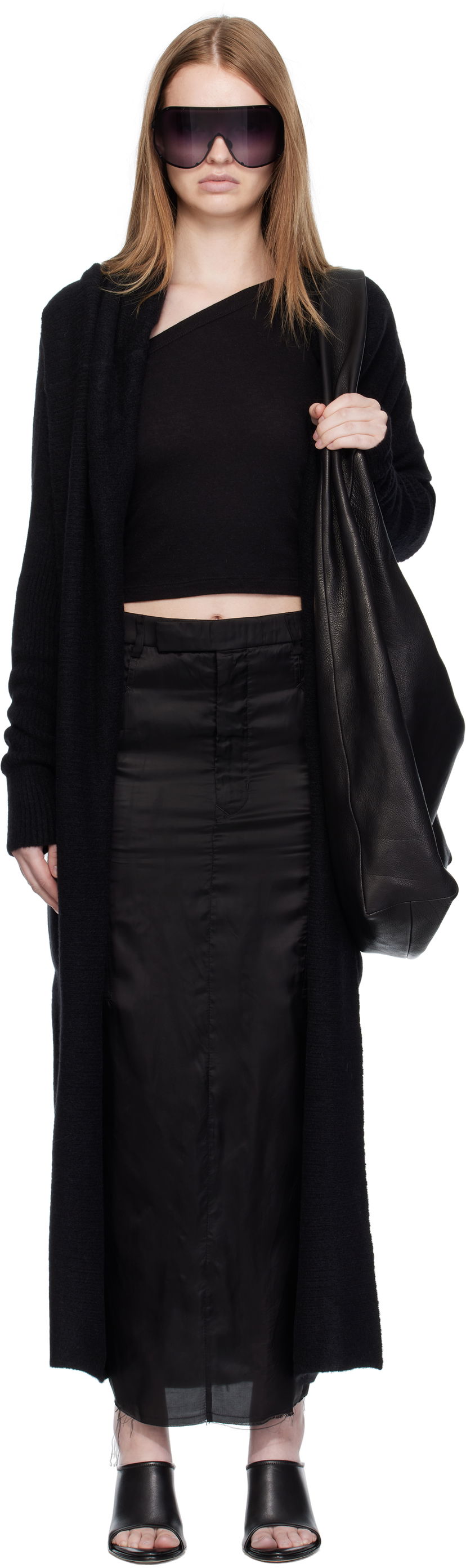Sweater Rick Owens Rick Owens Concordians Long Cardigan Sort | RP02E4667 KWP