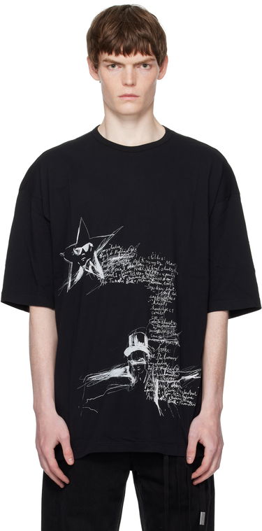 T-shirt Ann Demeulemeester Ann Demeulemeester Dieter Sketchbook Graphic T-Shirt Sort | B0012878-FA206-099, 0