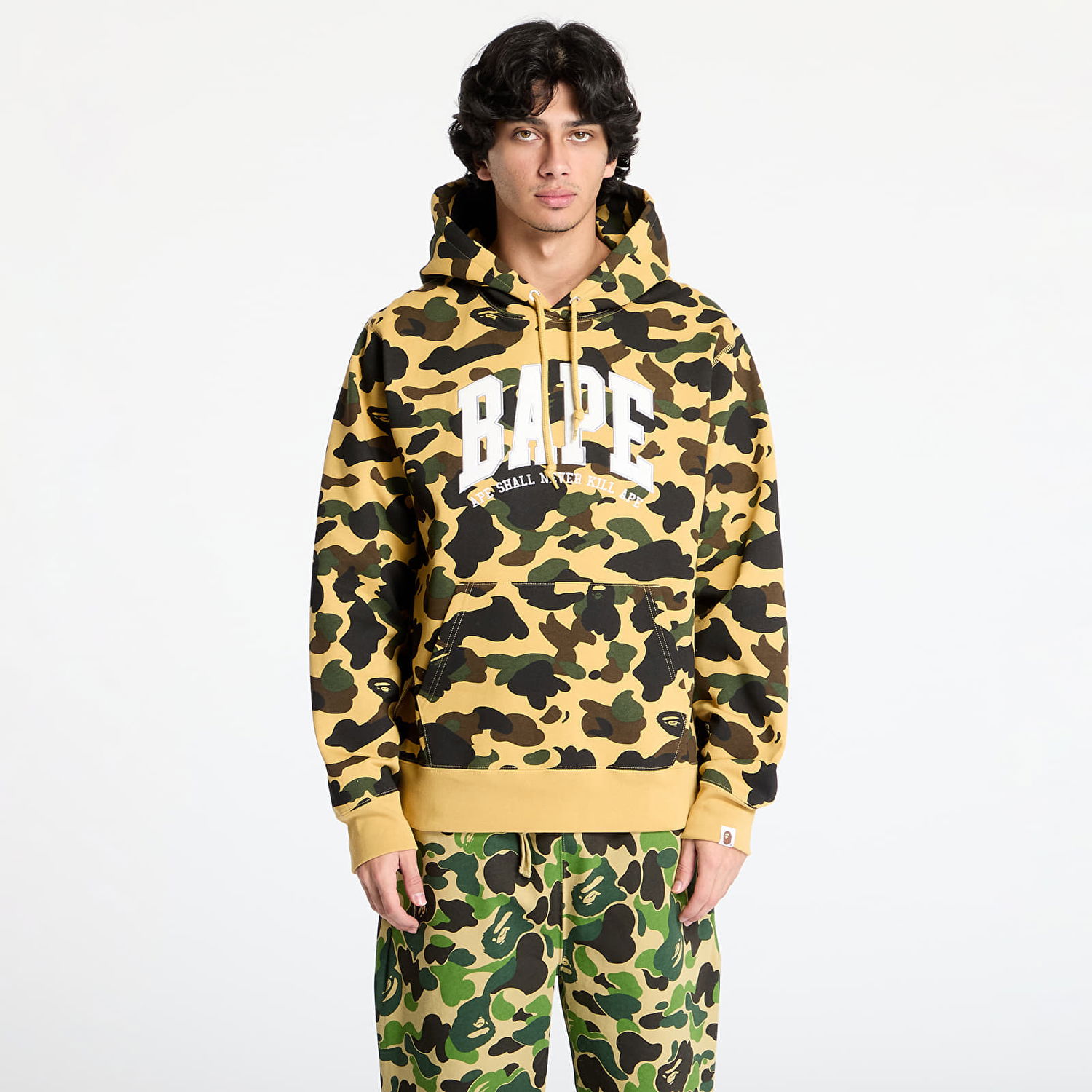 Sweatshirt BAPE Camo Pullover Hoodie Gul | 001PPK801008M YEL, 0