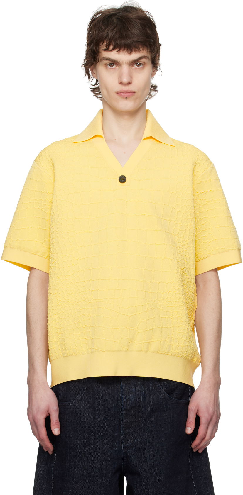 Sweater Jacquemus Jacquemus La Croisière 'The Scala' Polo Gul | 25E255KN527-2429