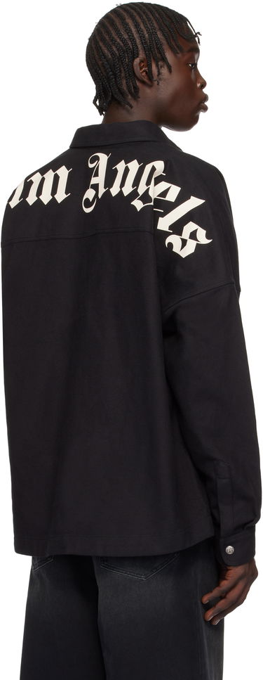 Skjorte Palm Angels Classic Logo Overshirt Sort | PMES044S25FAB0011003, 2