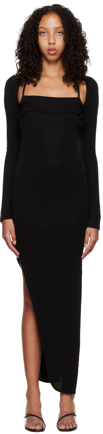 Kjole Helmut Lang Cutout Midi Dress Sort | M07HW601, 0