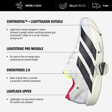Sneakers og sko adidas Performance Adizero Takumi Sen 11 Beige | jq2820, 1