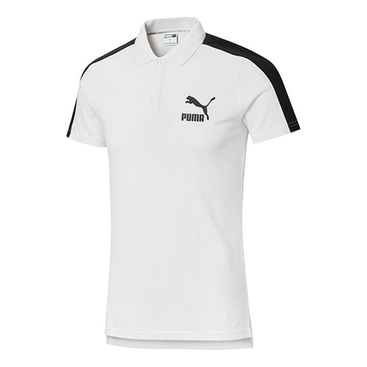 Polo skjorte Puma Iconic T7 Polo Shirt Hvid | 530015-02