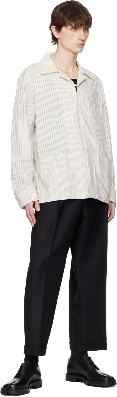 Skjorte Maison Margiela Maison Margiela Reconstructed Pinstripe Shirt Hvid | S50DT0047 MTN053, 3