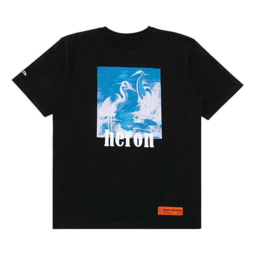 T-shirt HERON PRESTON Heron Preston Herons Graphic Print T-Shirt Sort | HMAA020R21JER0041049