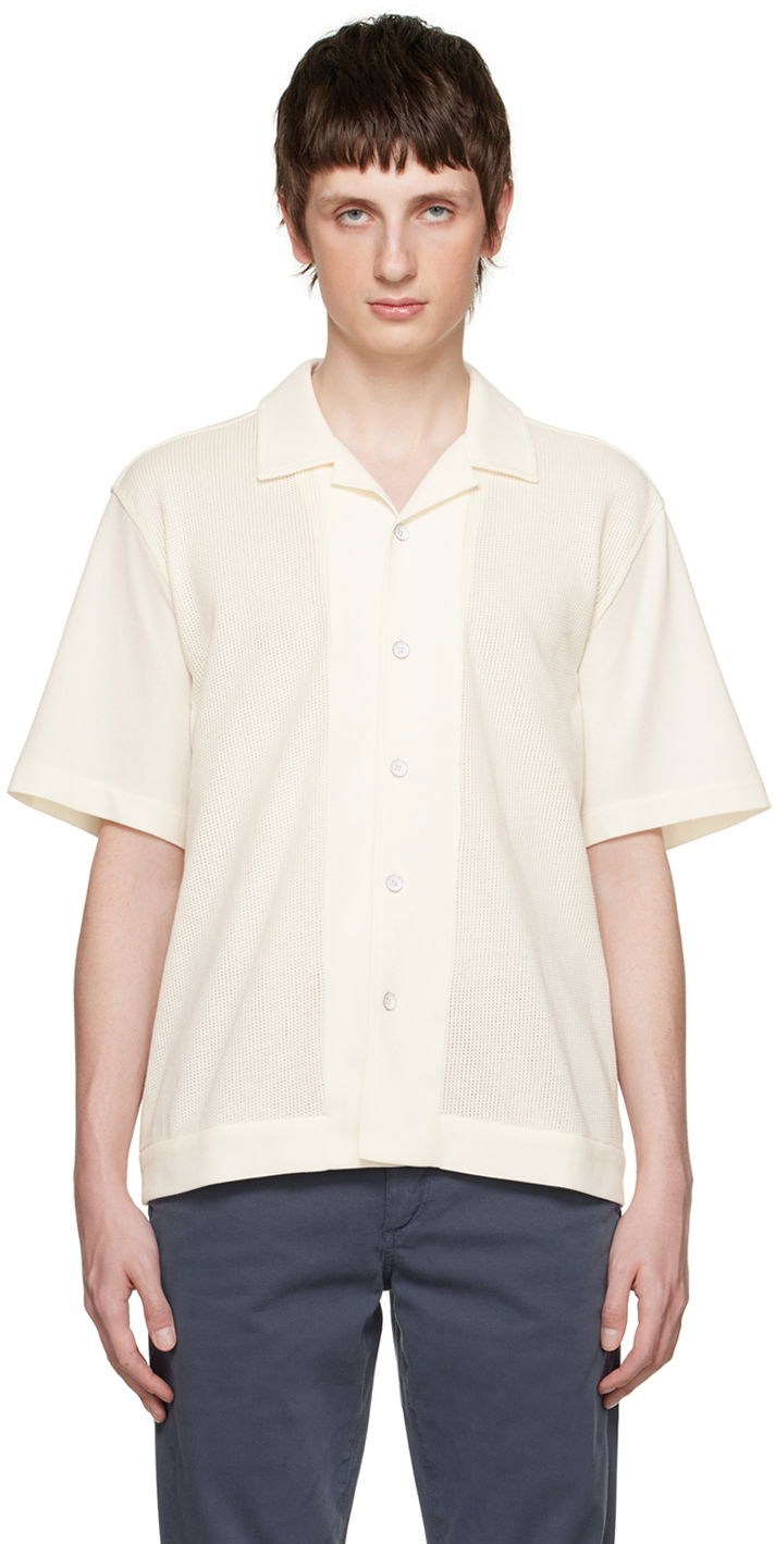 Skjorte rag & bone Rag & Bone Avery Knitted Shirt Hvid | MBC23PT003MS03