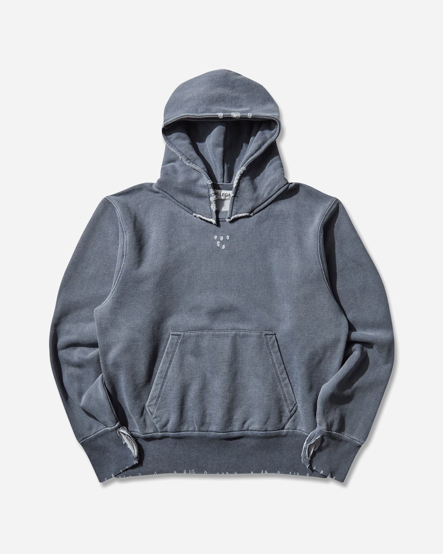 Sweatshirt OUR LEGACY Relic Distressed Pouch Pocket Hoodie Grå | M4256RF 001, 1