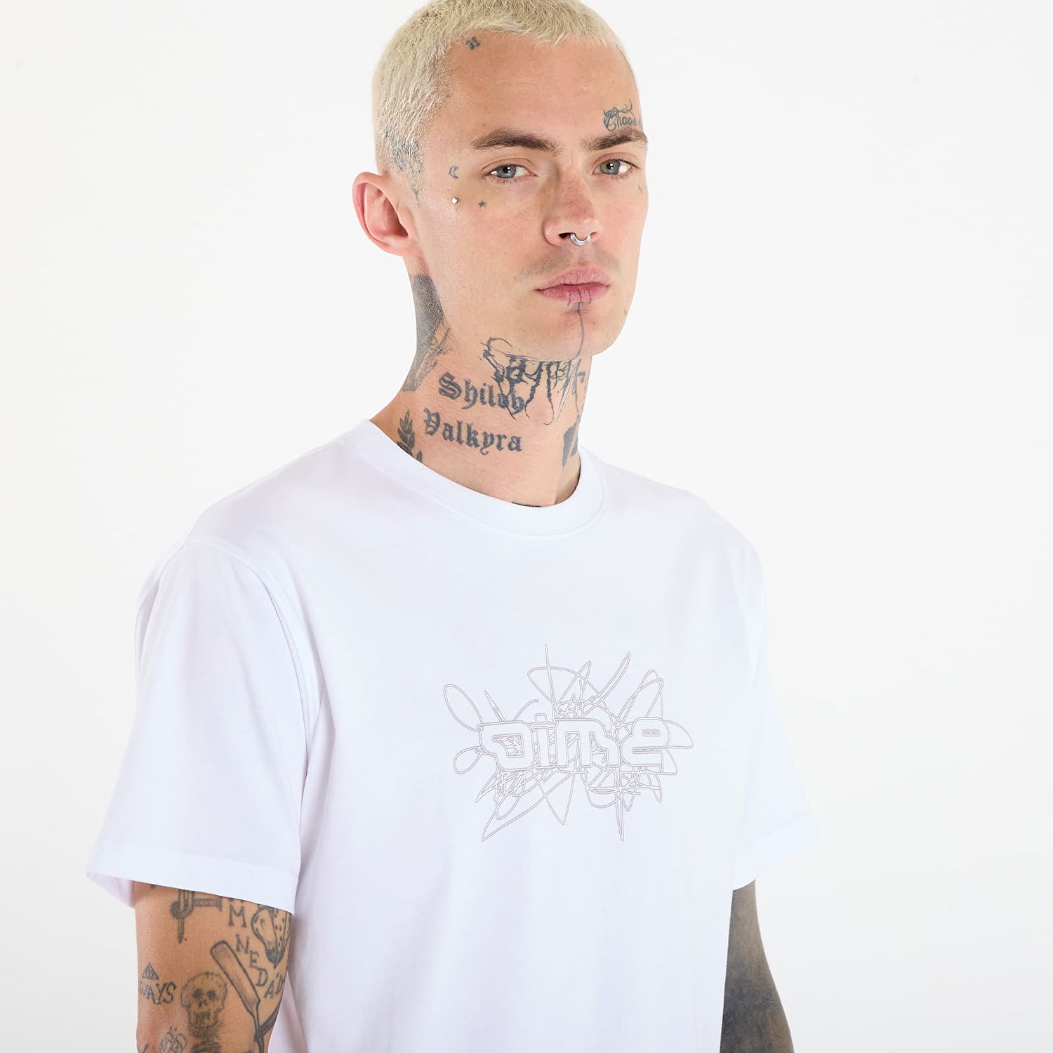 T-shirt Dime Dime Glyph T-Shirt Hvid | DIMEFA2567WHT, 1