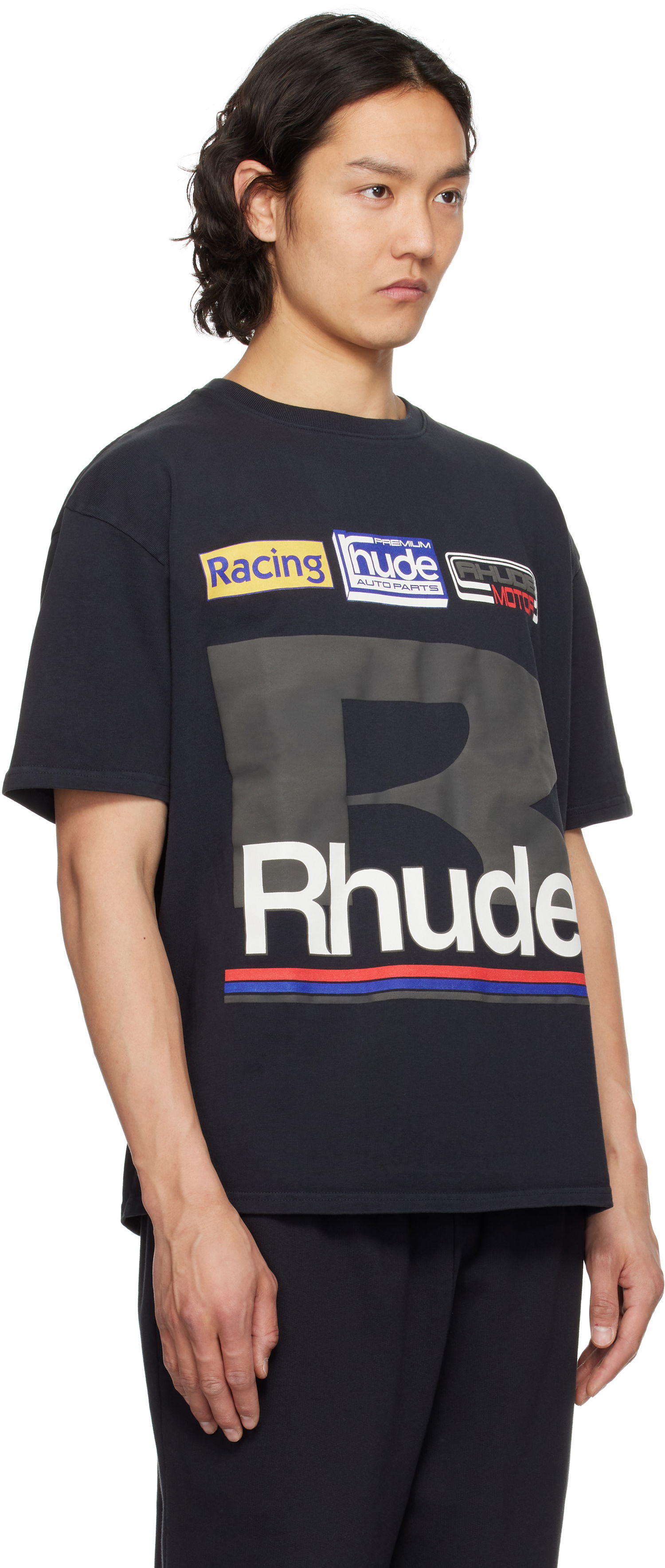 T-shirt Rhude Rhude Petrol Patch T-Shirt Sort | RHSS25TT12012, 1
