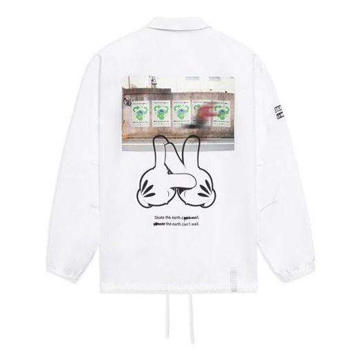 Vindjakke Li-Ning OG_SLICK Graphic Jacket Hvid | AFDS283-1