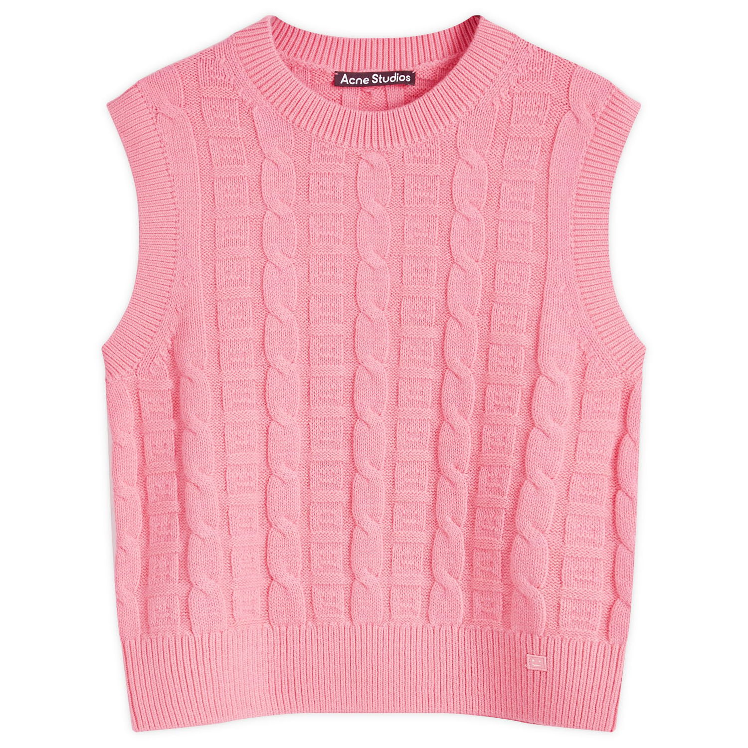 Sweater Acne Studios Face Knitted T-Shirt Lyserød | C60091-CKQ, 0