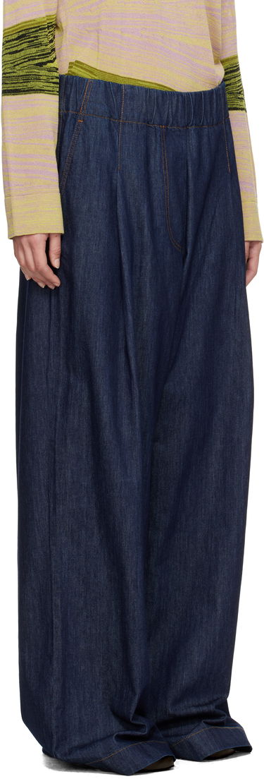 Bukser Dries Van Noten Dries Van Noten Drawstring Wide-Leg Jeans Blå | 251-010936-1553, 1