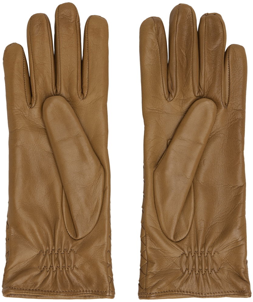 Handsker Bottega Veneta Leather Gloves Brun | 730849 V0171, 1
